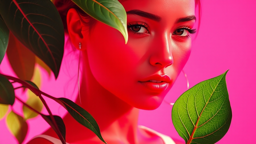 병풀 성분 활용 피부 진정 (popart 스타일)