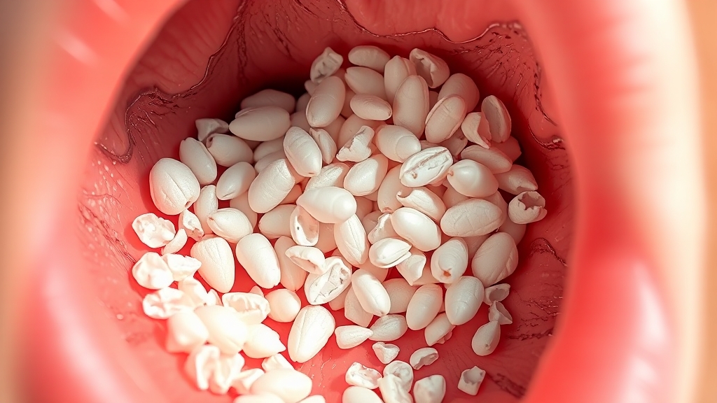 편도결석, 무엇일까요? (illustration 스타일)