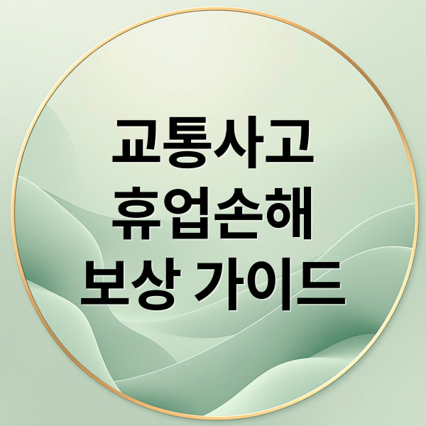 교통사고
휴업손해
보상 가이드 (휴업손해 입원 소득 보상)