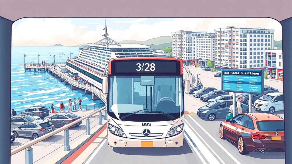 백야선착장, 대중교통 & 주차 정보 (illustration 스타일)