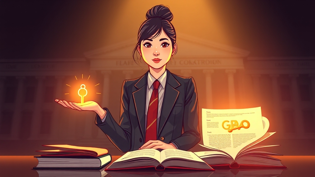 온라인 로스쿨 입학 조건 및 전략 (illustration 스타일)