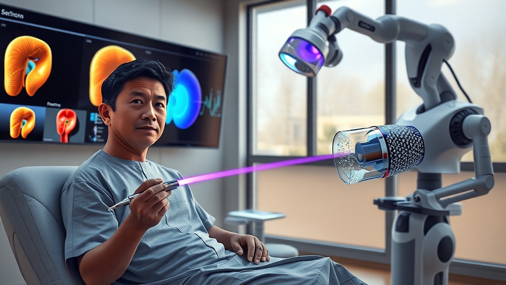 최신 전립선비대증 치료법 (realistic 스타일)