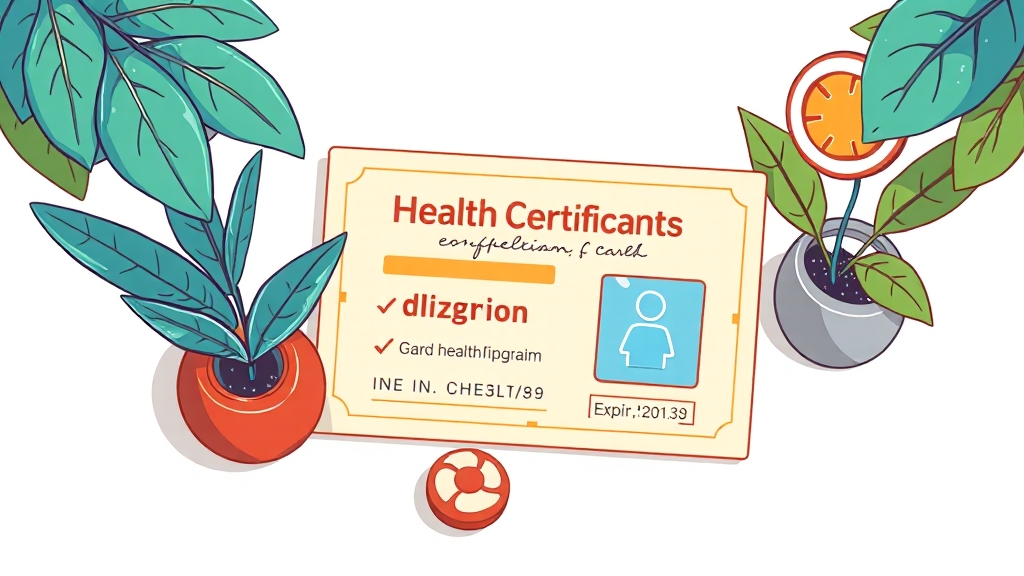 보건증 발급 시 유의사항 및 팁 (cartoon 스타일)