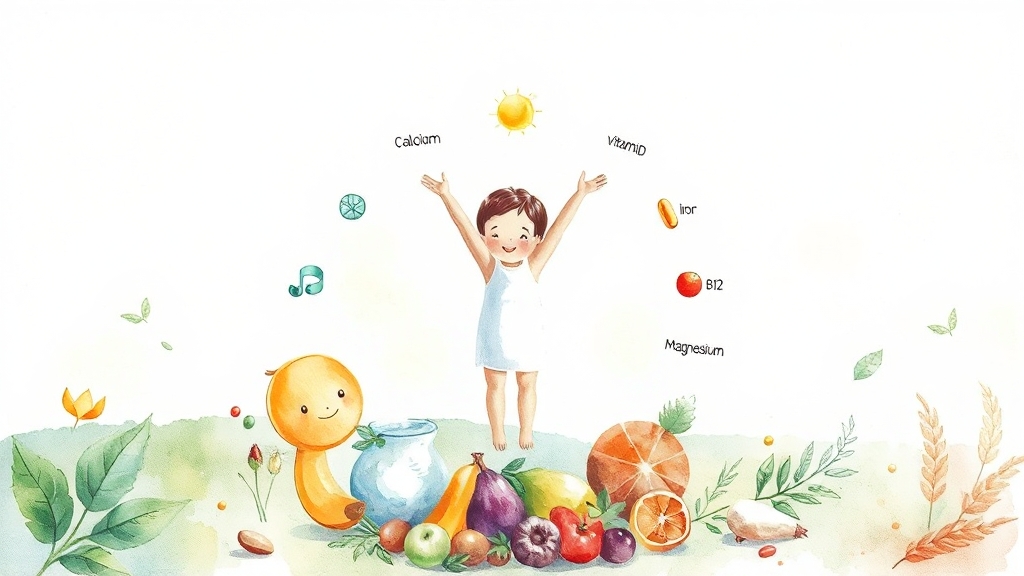 연령별, 상황별 영양소 권장 섭취량 (watercolor 스타일)