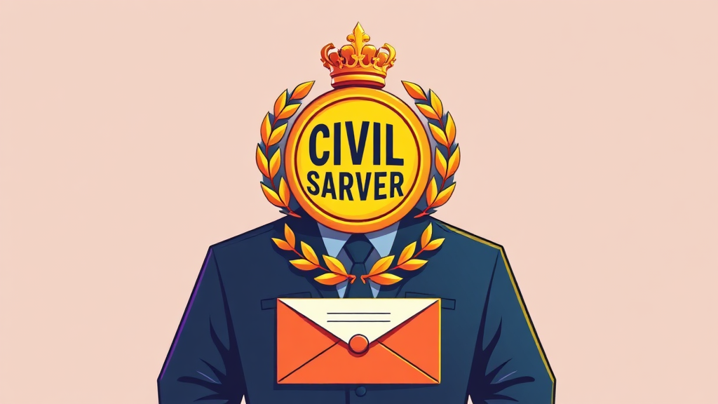 모범공무원 선정 혜택 (illustration 스타일)