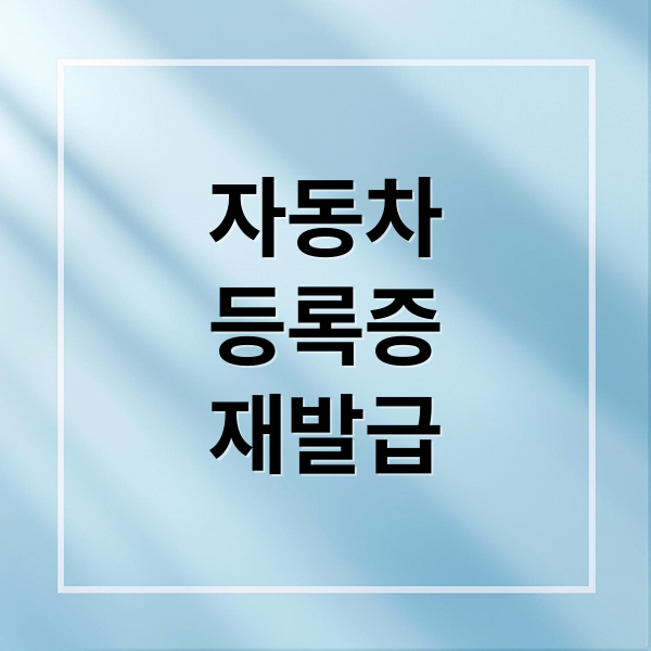 자동차
등록증
재발급 (자동차 등록증 재발급)