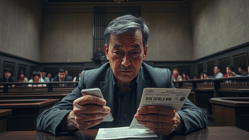 형사 처벌 및 행정 처분 (realistic 스타일)