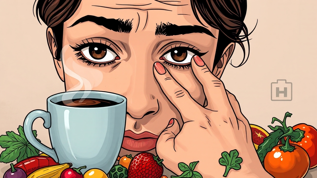 눈꺼풀 떨림, 왜 생길까? (illustration 스타일)
