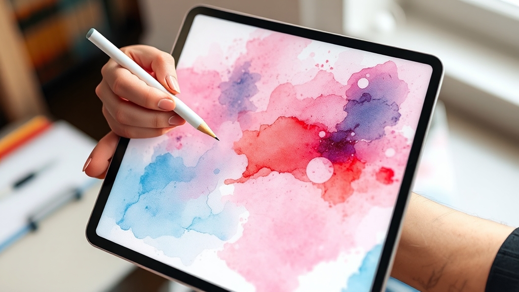 휴대성과 활용성의 조화 (watercolor 스타일)