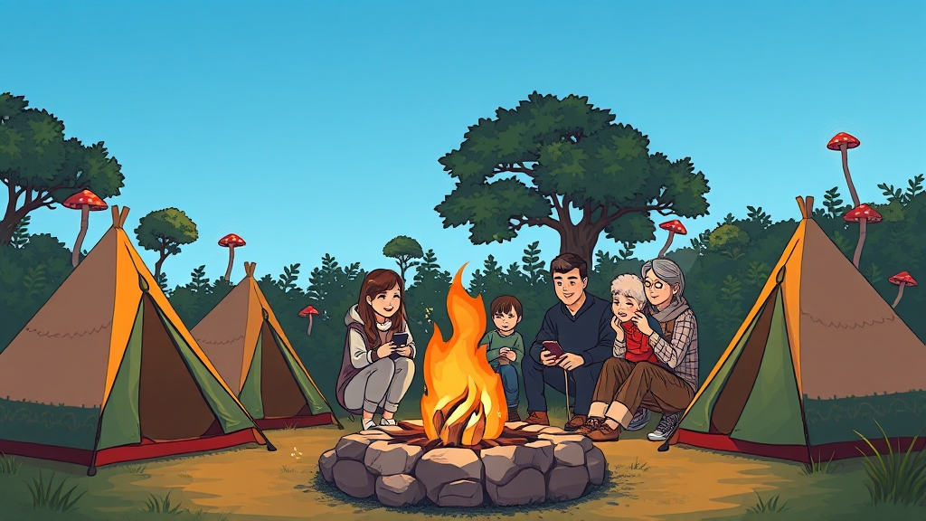 캠핑, 왜 좋을까요? (illustration 스타일)