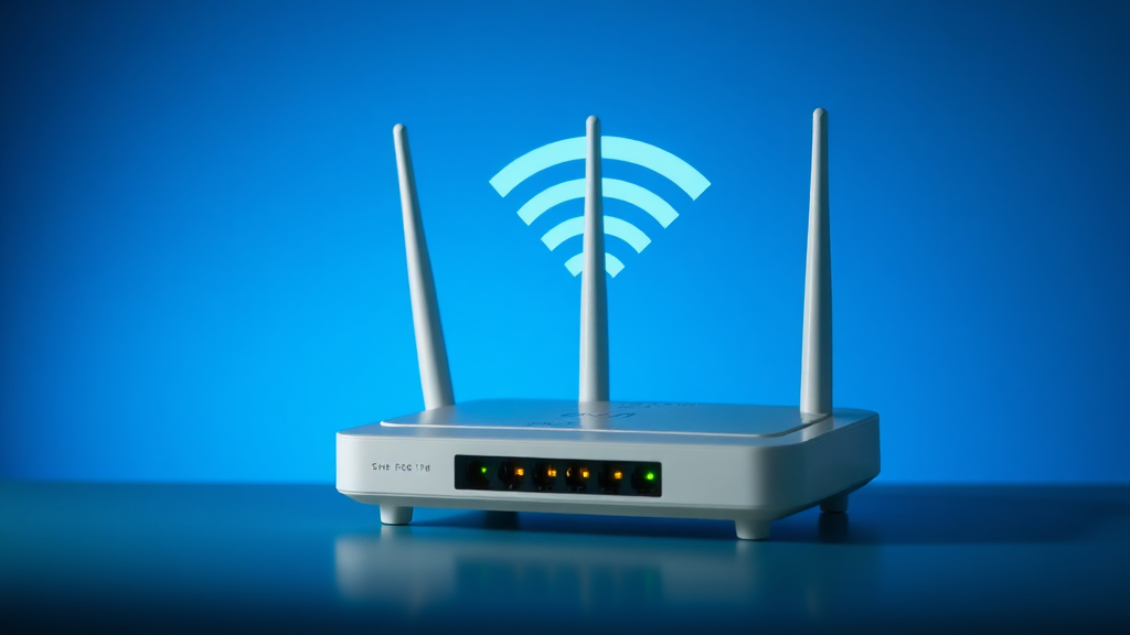 라우터 재부팅 효과 (realistic 스타일)