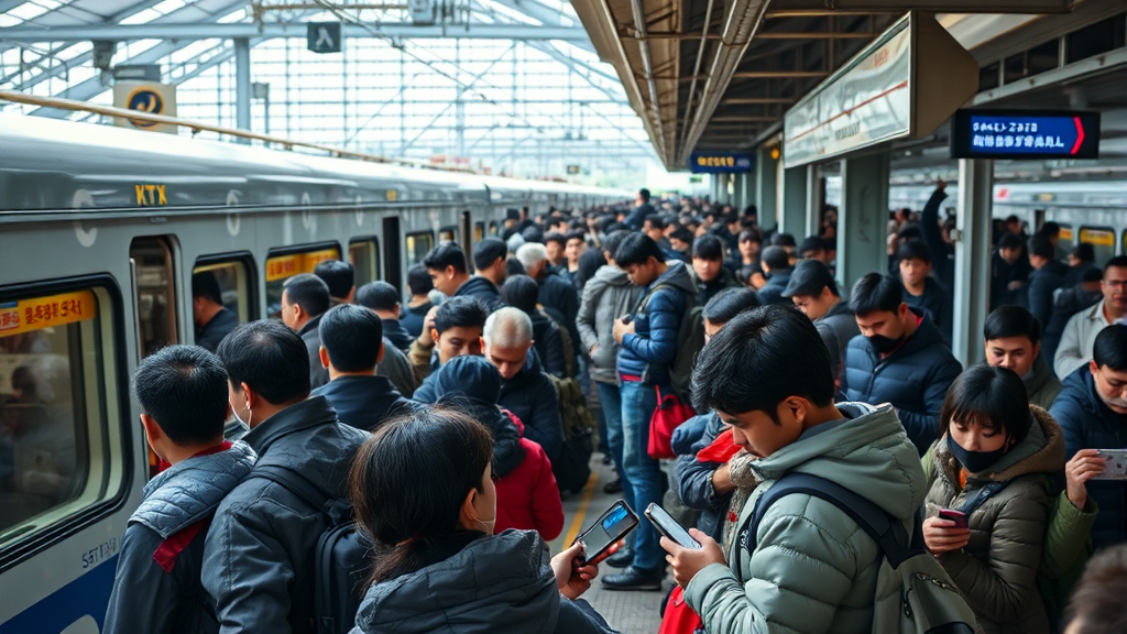 KTX SRT 예매 꿀팁 (realistic 스타일)