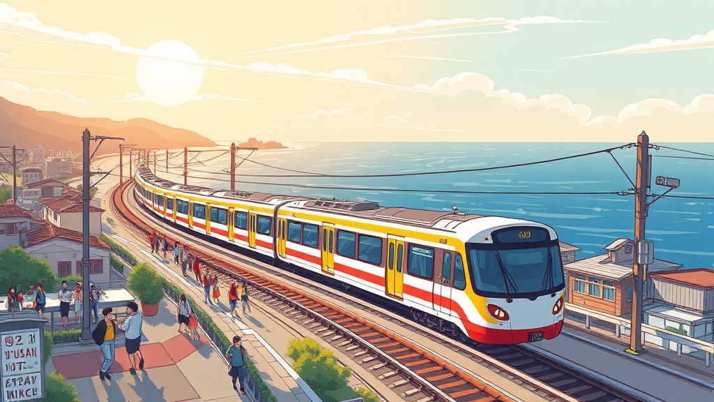 KTX 개통의 경제 효과 (cartoon 스타일)