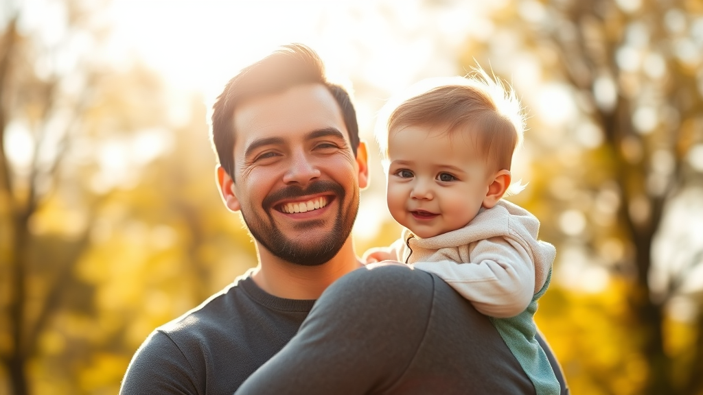 아빠 육아휴직 장려 정책 및 지원금 (realistic 스타일)