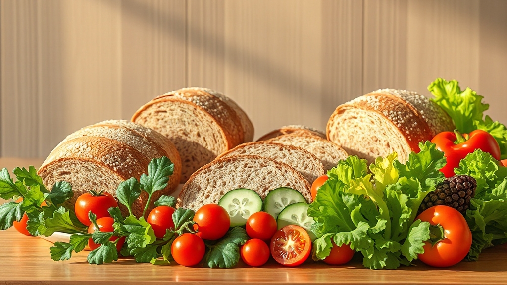 당뇨 환자 빵, 떡 선택 가이드 (realistic 스타일)