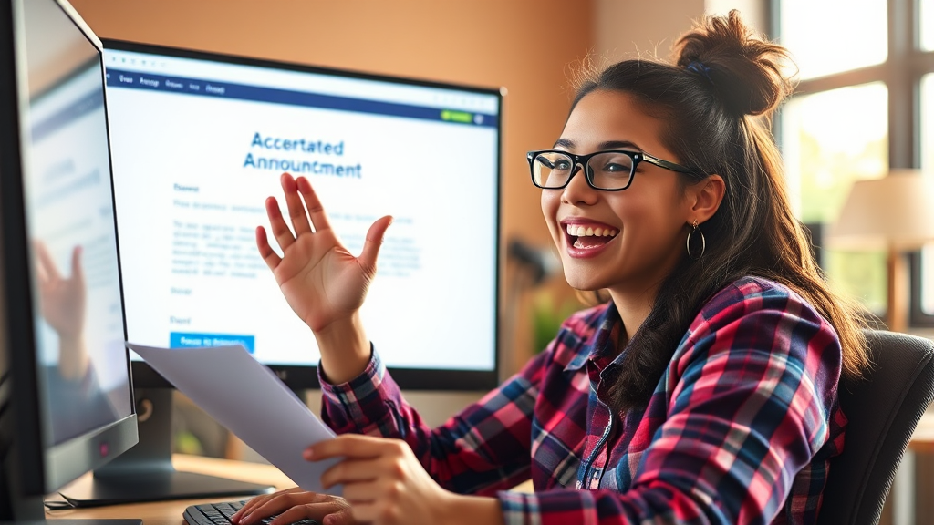 합격자 발표, 이렇게 확인하세요! (realistic 스타일)