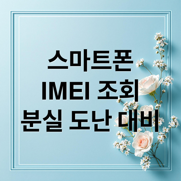 스마트폰
IMEI 조회
분실 도난 대비 (IMEI 조회 분실도난)