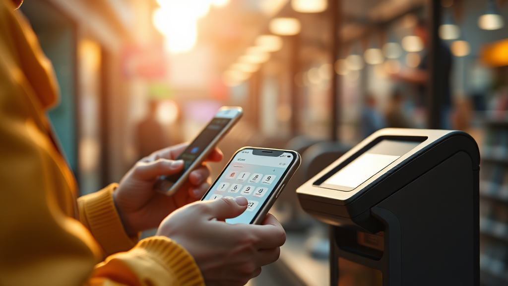 미래 결제 환경, 애플페이가 가져올 변화 (realistic 스타일)