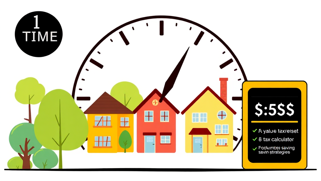 보유 기간에 따른 상속세 절세 전략 (cartoon 스타일)