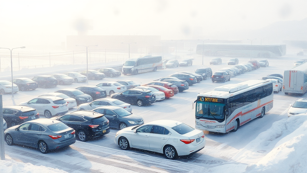 주차 및 교통편 (watercolor 스타일)