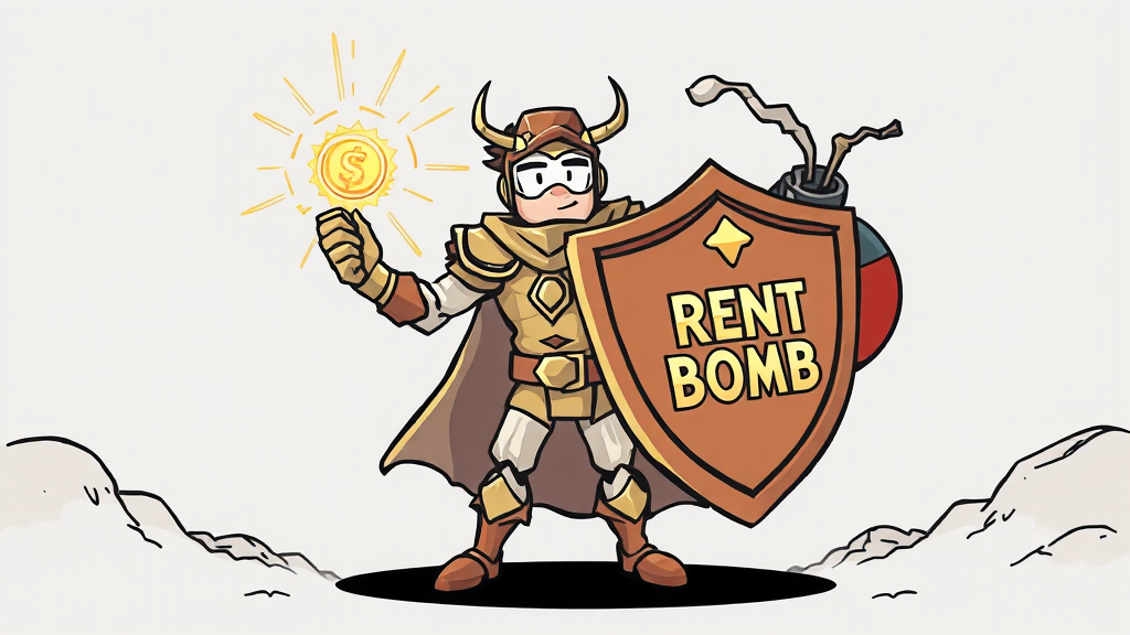 월세 시장 변화와 보증금 보호 (illustration 스타일)