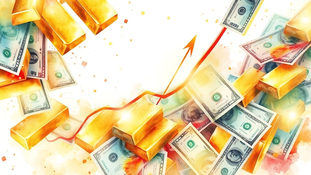 금값, 거시경제에 달렸다 (watercolor 스타일)