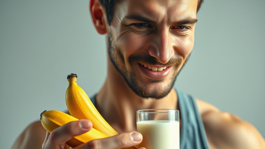 운동 전 식사: 에너지 충전 (realistic 스타일)