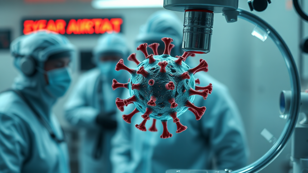 니파 바이러스 국내외 대응 (realistic 스타일)