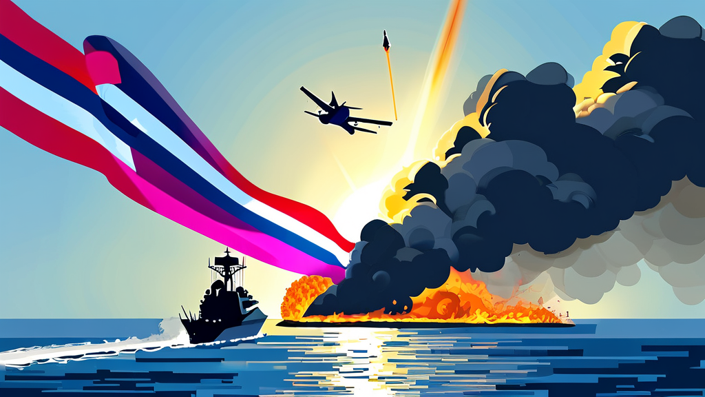 미국과 이란의 군사적 긴장: 주요 사건과 배경 (illustration 스타일)