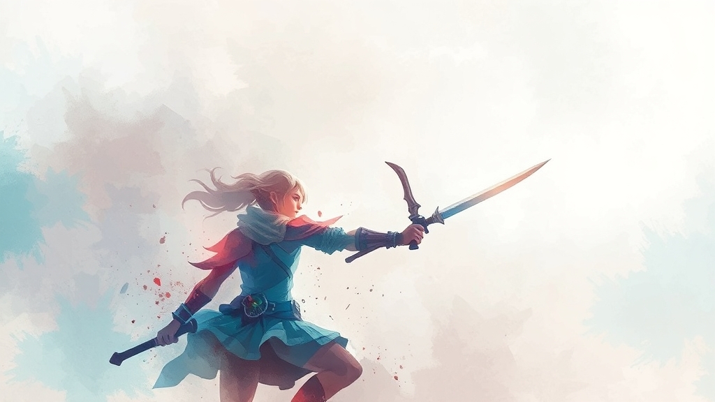 전투 시스템 심층 분석 (watercolor 스타일)