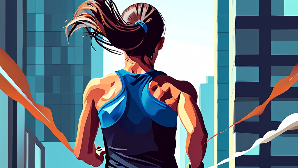 코어 근육 강화로 런닝 퍼포먼스 높이기 (illustration 스타일)