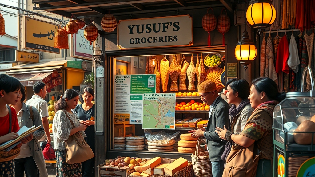 온라인 & 오프라인 사용처 상세 안내 (realistic 스타일)