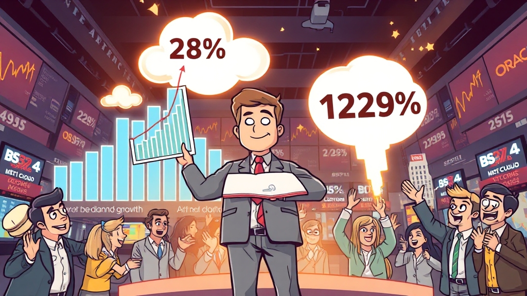 실적 발표 및 시장 반응 (cartoon 스타일)