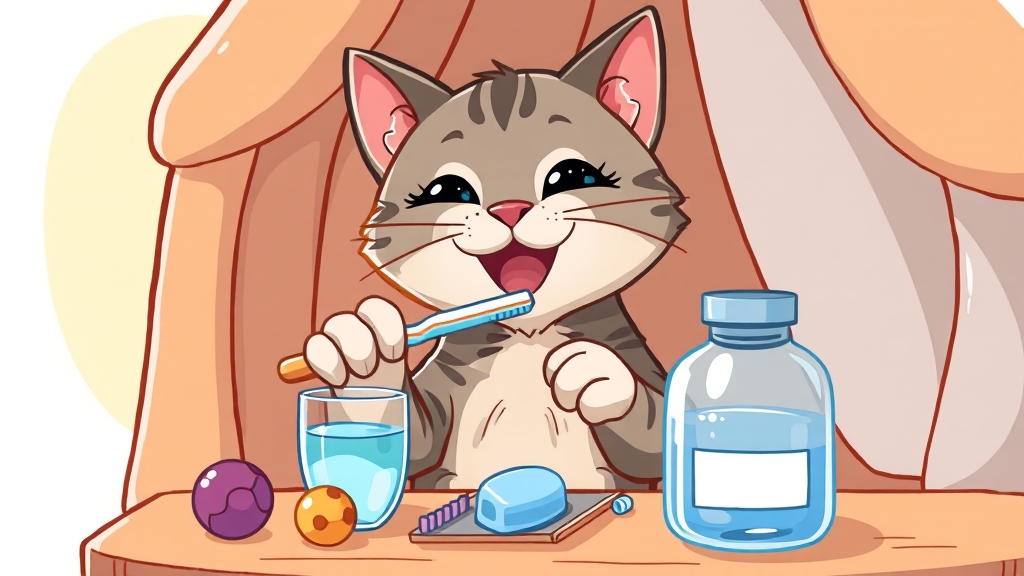 구내염 예방을 위한 생활 관리 (cartoon 스타일)