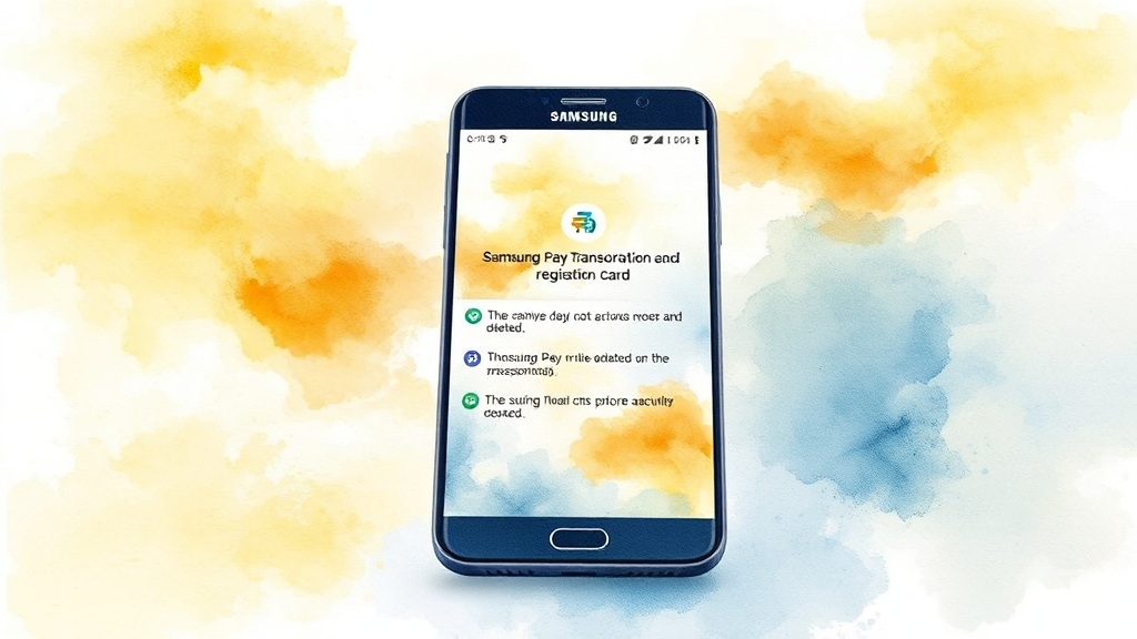 삼성페이 교통카드 재등록 A to Z (watercolor 스타일)