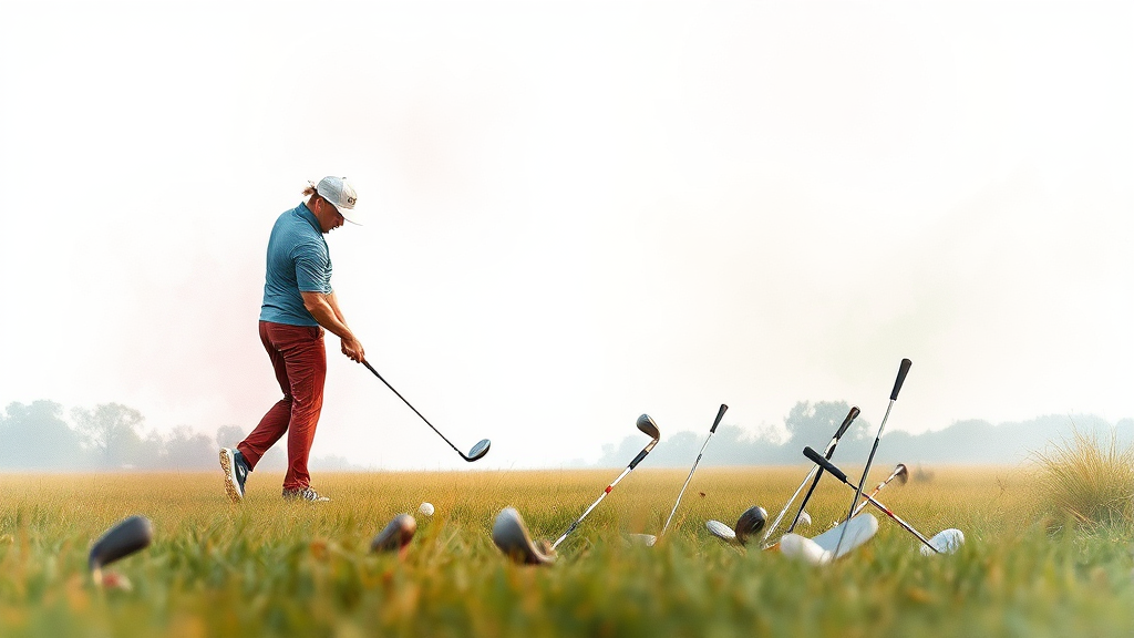 인기 파크골프채 브랜드 및 모델 분석 (watercolor 스타일)