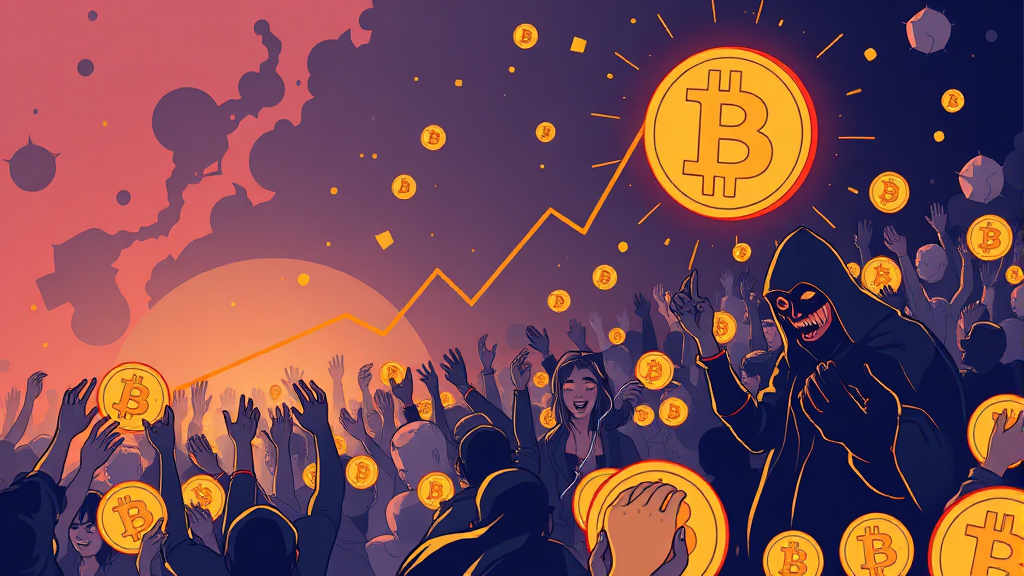 포모(FOMO)와 퍼드(FUD): 투자 심리를 흔드는 요인들 (illustration 스타일)