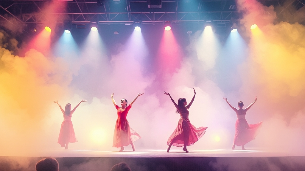 시간대별 공연 안내 (watercolor 스타일)