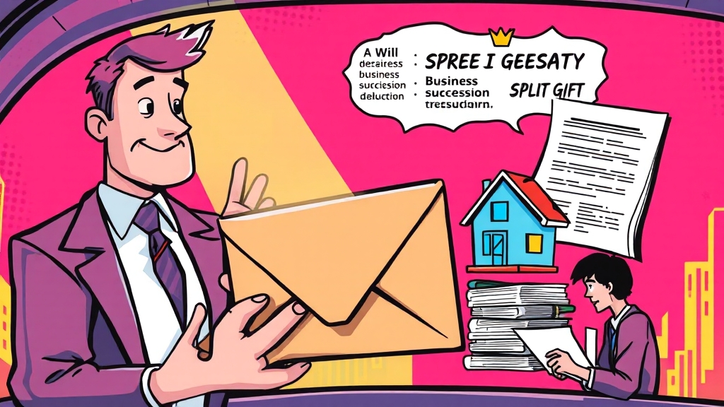 부동산 상속, 증여 절세 팁 (cartoon 스타일)