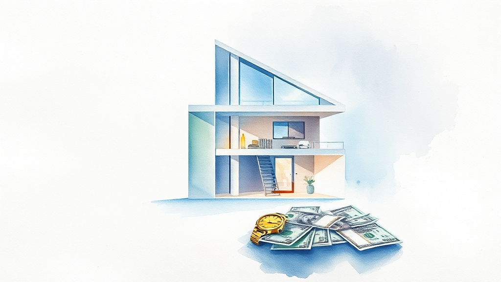 상속 후 6개월, 절세 골든타임 (watercolor 스타일)