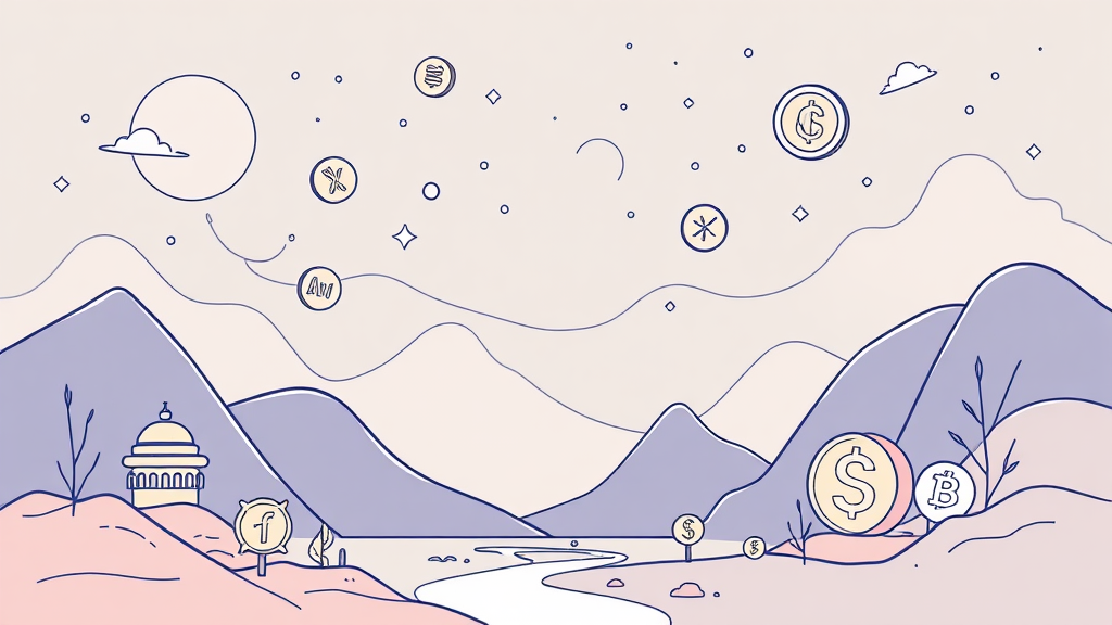 스테이블코인의 다양한 활용 분야: 거래, 보관, 그리고 그 이상 (illustration 스타일)