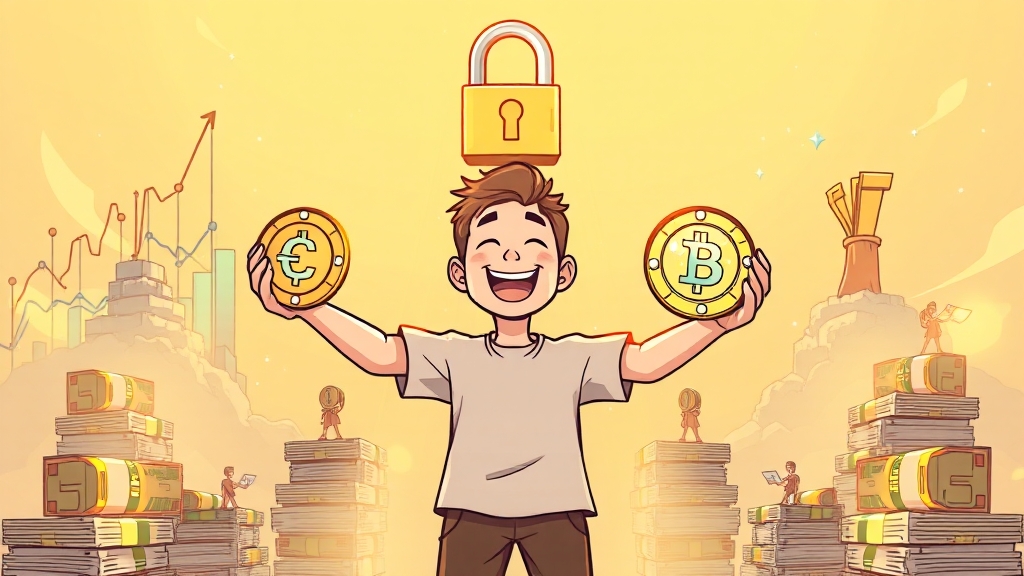 스테이블코인 관련 투자 전략 및 유의사항 (cartoon 스타일)