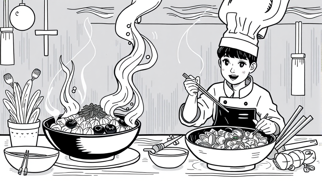 흑백요리사2 레시피 (illustration 스타일)