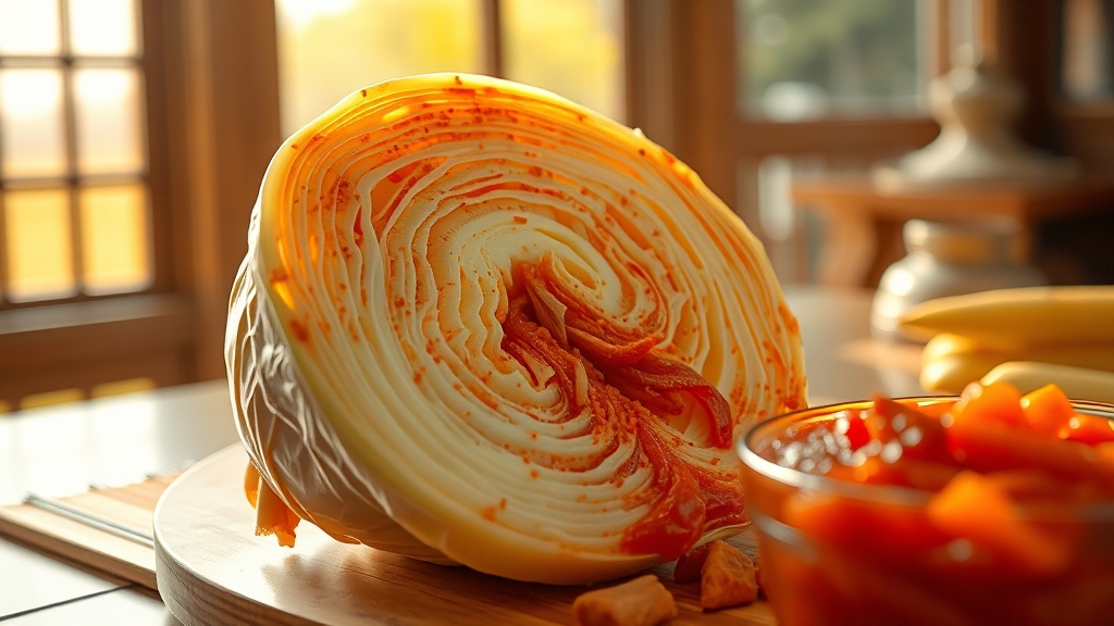 절임배추 보관 & 활용법 (realistic 스타일)