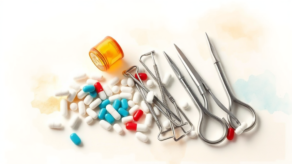 흉부대동맥류 치료 방법: 약물, 시술, 수술 (watercolor 스타일)