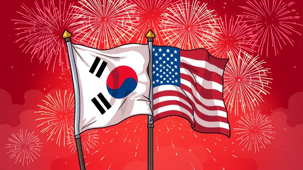 한미 동맹의 현황과 과제 (cartoon 스타일)