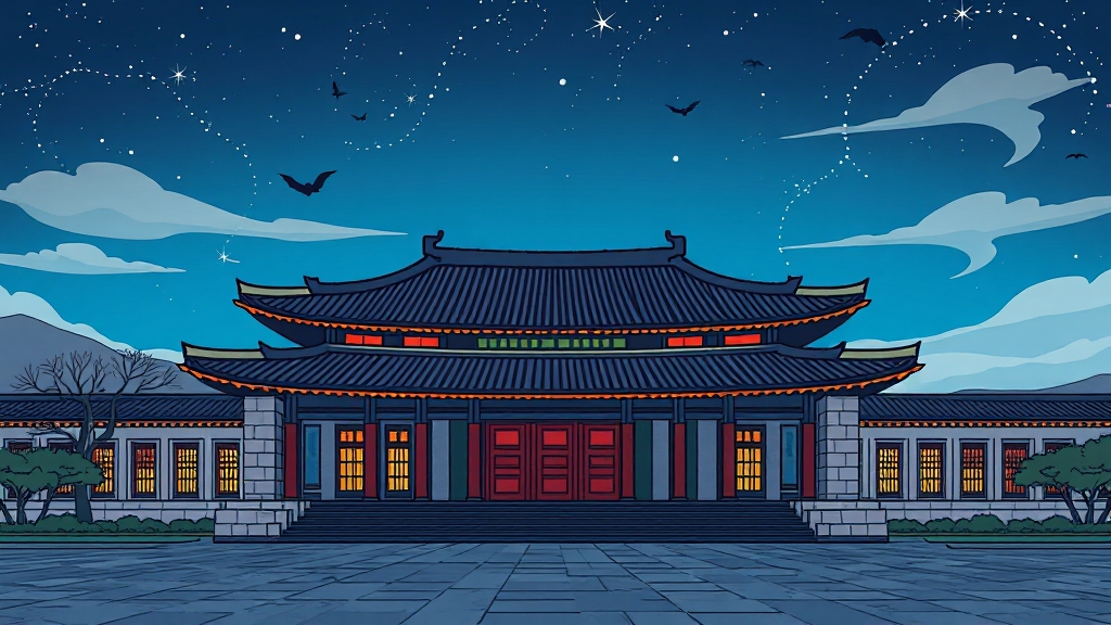 박물관 방문 정보 (cartoon 스타일)