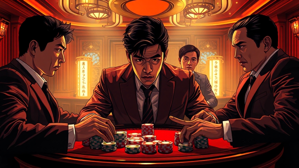 카지노 시즌1: 화려한 출연진 라인업 (illustration 스타일)