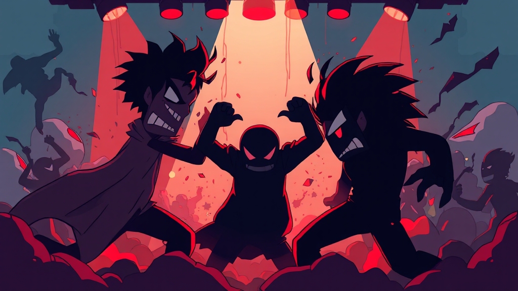 꿈 속 싸움의 의미 (cartoon 스타일)