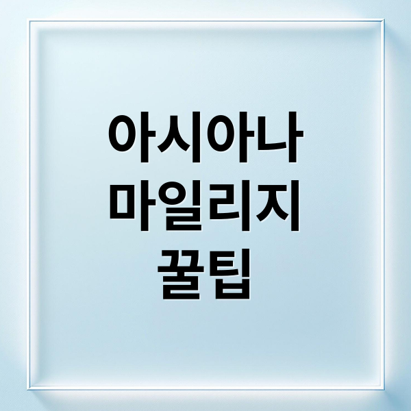 아시아나
마일리지
꿀팁 (아시아나 마일리지 보너스 항공권)